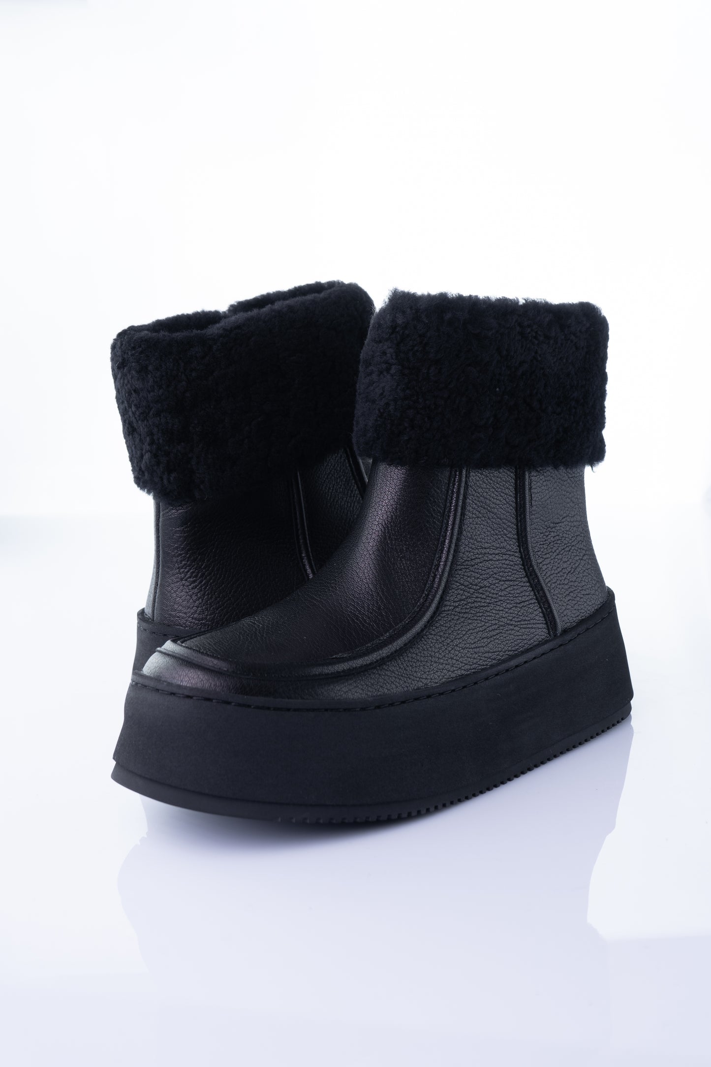 Massimo STEFY-001 – Black Platform Winter Boot