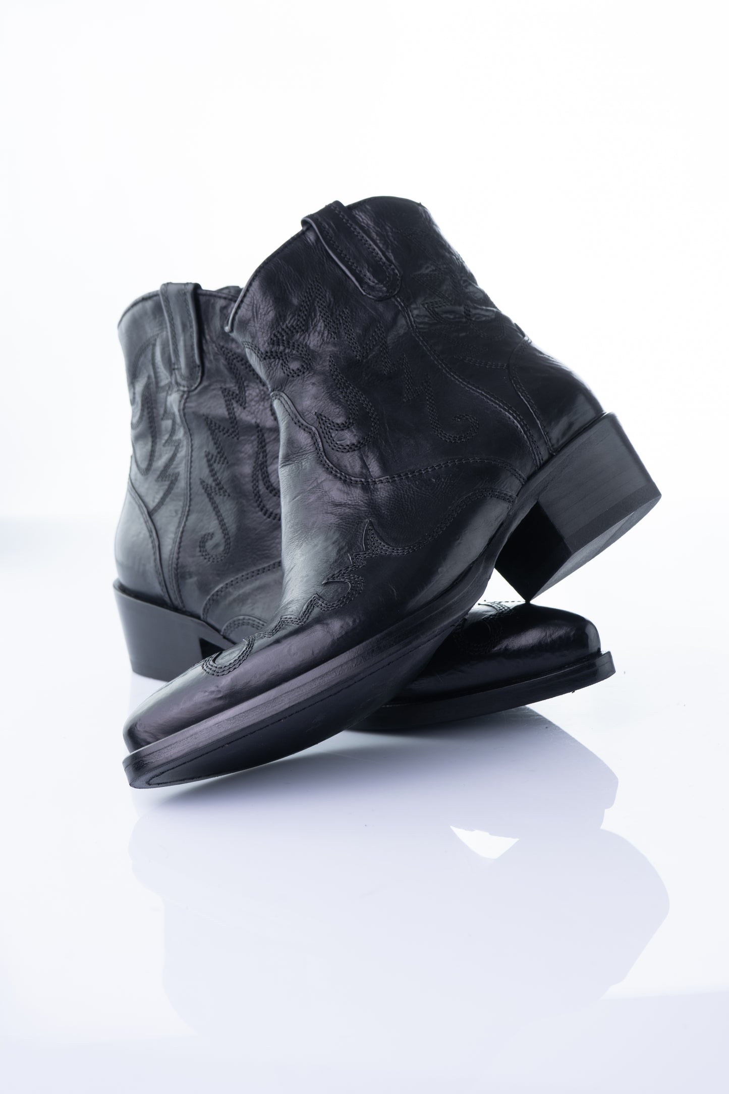 Ducanero A.3125 – Black Vitello Leather Western Boot