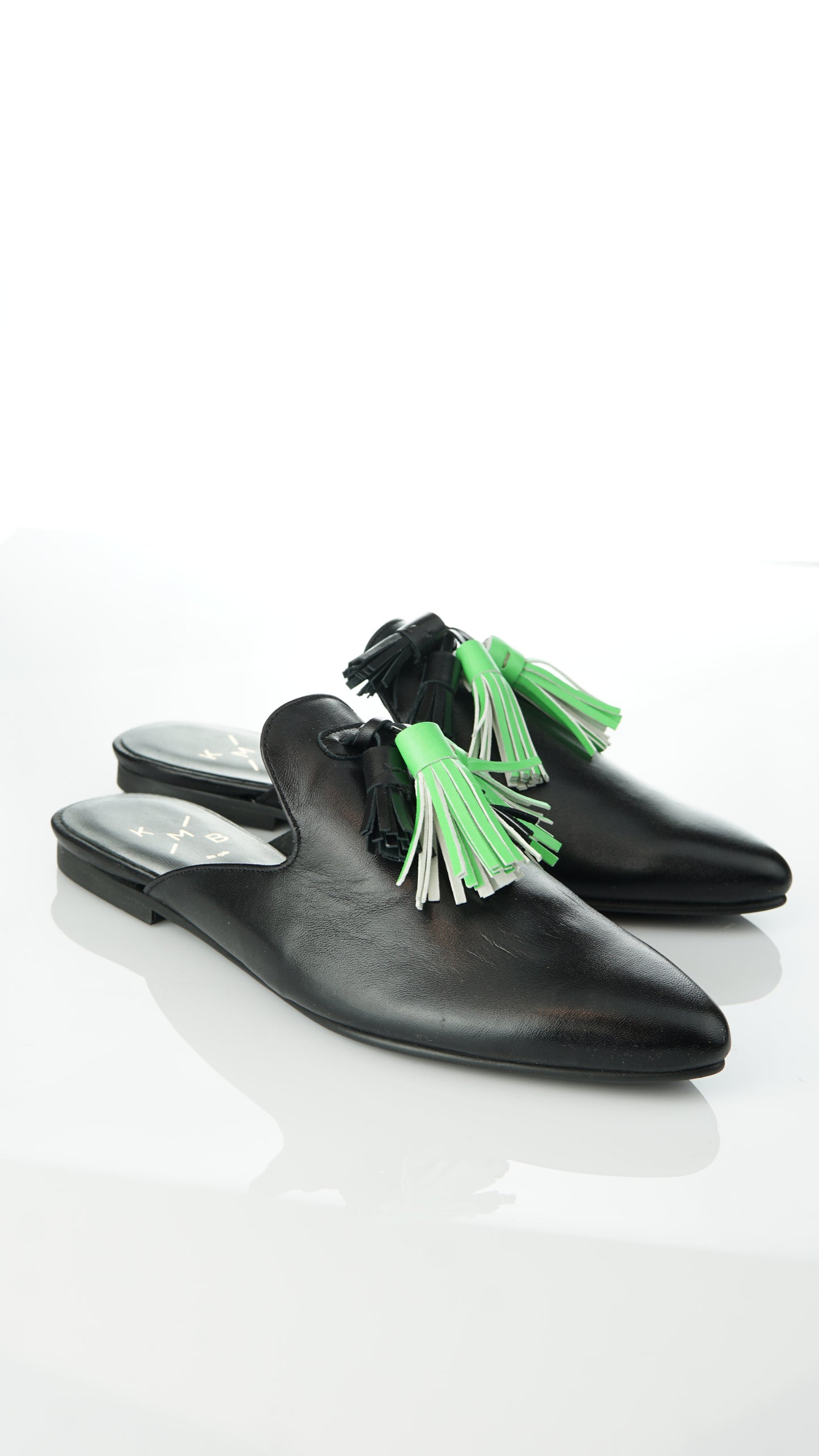 KMB - Pantolette Grünes Bommel
