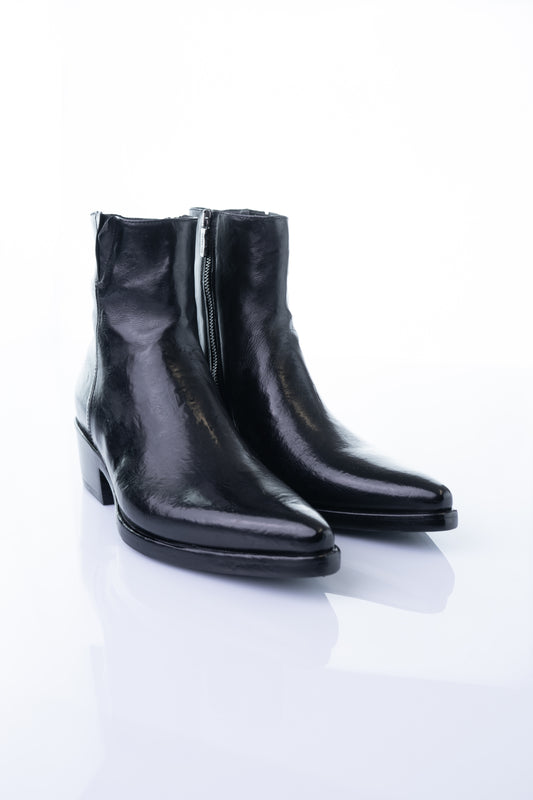 Ducanero A2483 – Black Leather Zip Boot
