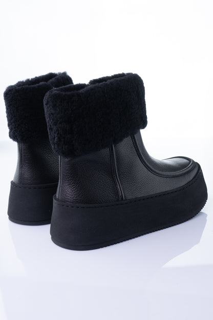 Massimo STEFY-001 – Black Platform Winter Boot