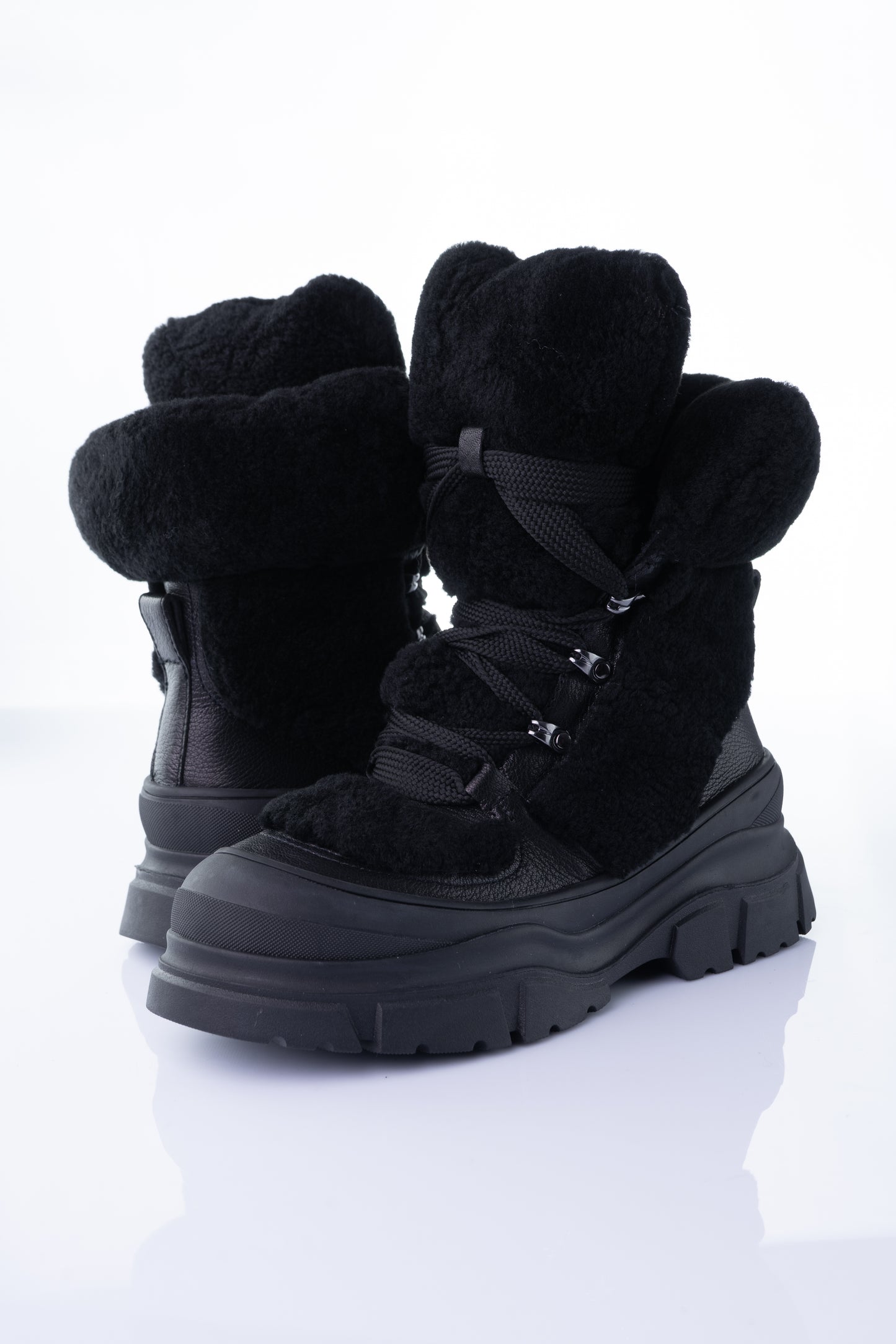 Massimo Soraya – Black Faux-Fur Winter Boot