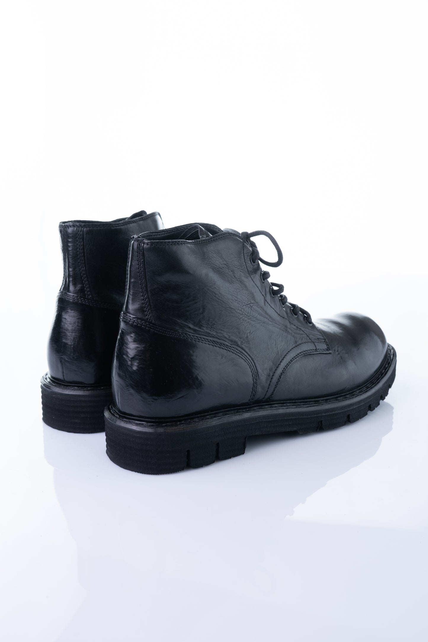 Ducanero A2966 – Black Leather Mid Lace-Up Boot