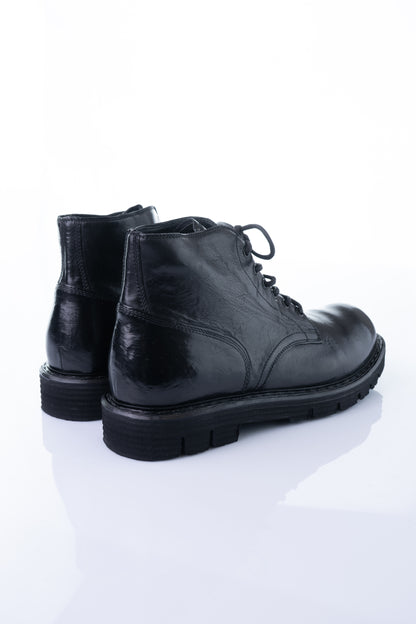 Ducanero A2966 – Black Leather Mid Lace-Up Boot