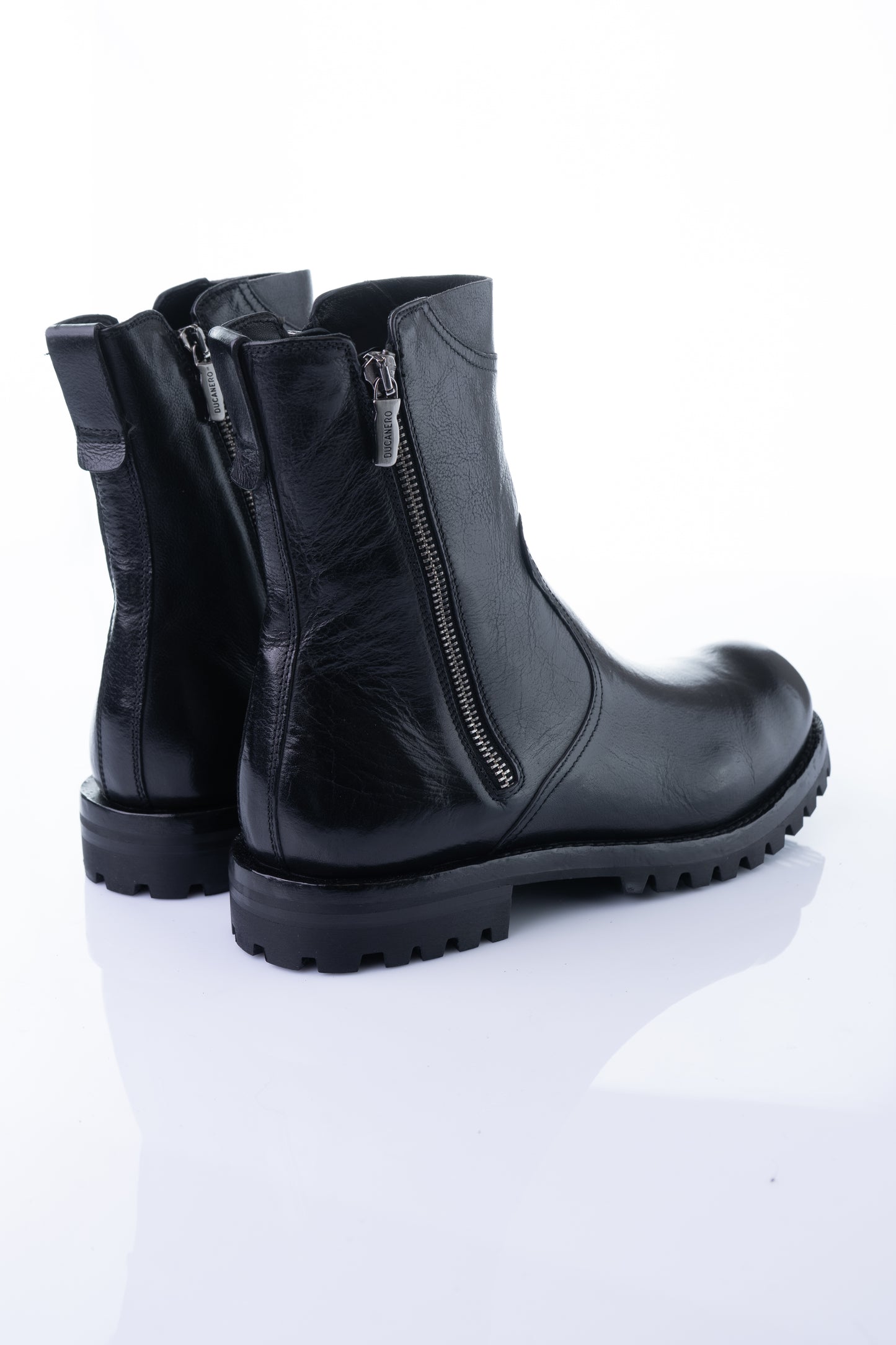 Ducanero A2771 – Black Toscano Low Ankle Boot