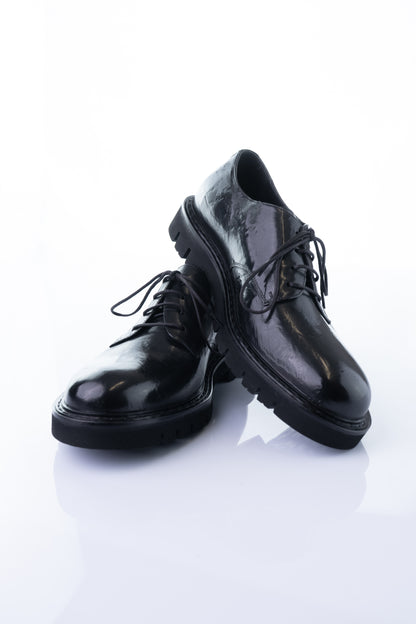 Ducanero A2929 – Black Leather Chunky Derby