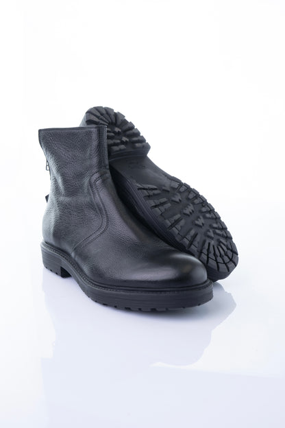 Area Forte PS 2504 Ryder – Black Textured Leather Zip Boot