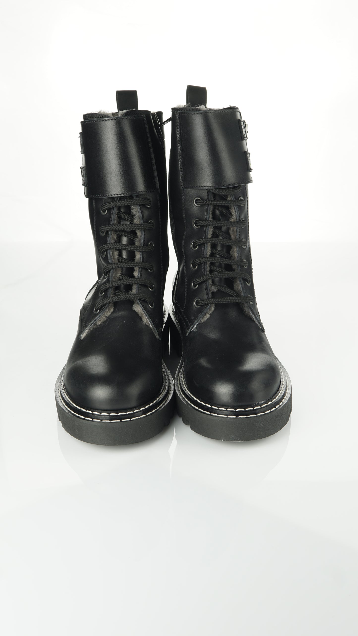 ADDDRESS - Gefütterte Boots mit Schnalle