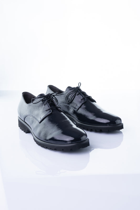 Viola Fonti 1474 – Black Textured Glossy Derby