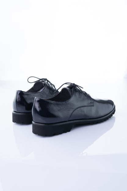 Viola Fonti 1474 – Black Textured Glossy Derby