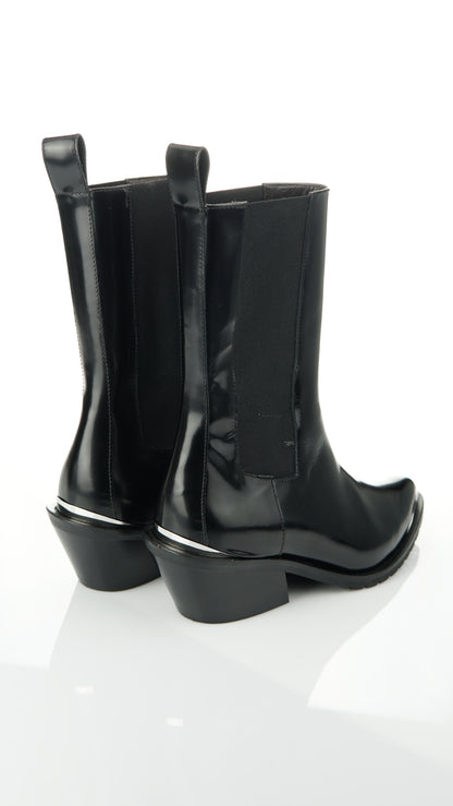 ADDDRESS - Cowboy Boots mit Silber Detail